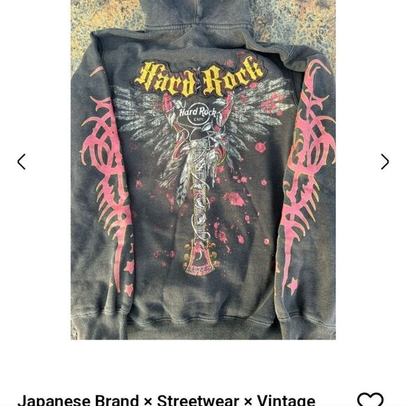 Rare Vintage Hard Rock Cafe Las Veagas Mens Size Large Hoodie Jacket - Picture 8 of 11